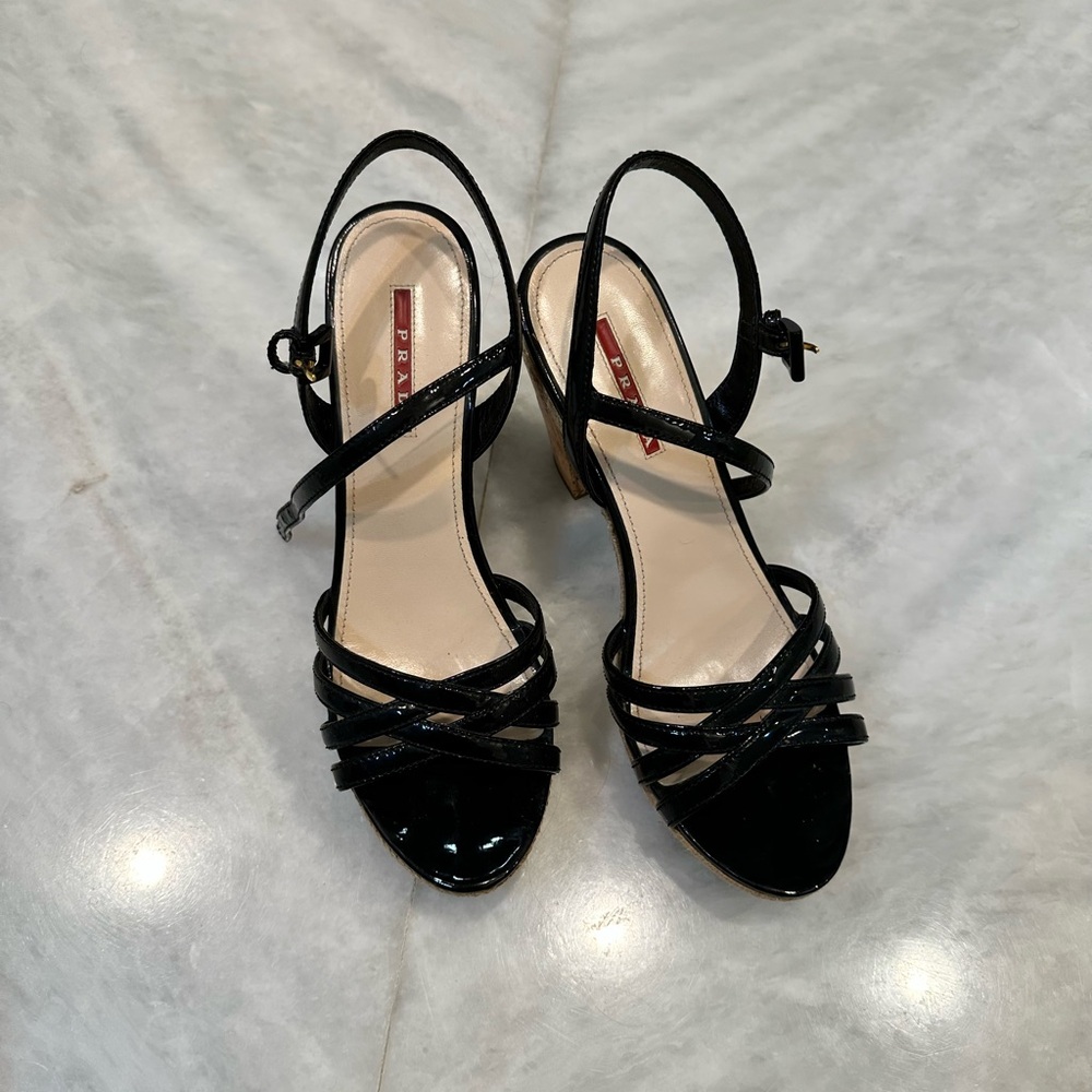 Prada Black Patent Leather Heels